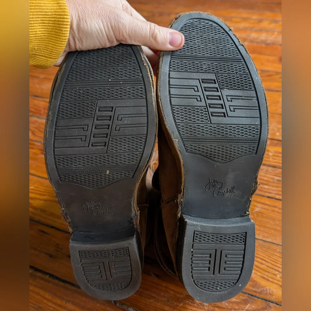 Jeffrey Campbell Free People Brit Intentionally Distressed Brown Leather Boots 9 - Picture 9 of 12